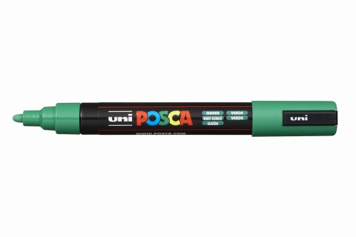 Popisovač UNI POSCA PC-5M zelený (6)