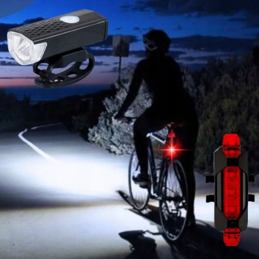 LED CYKLISTIKA PREDNÁ + ZADNÁ - VODEODOLNÁ - SET - CE