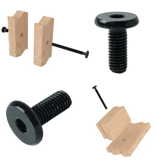 10x skrutka M8 x 20 mm plochá imbusová hlava, nábytková skrutka, metrická čierna