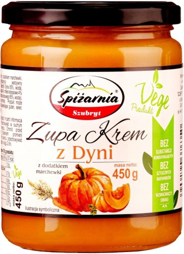 Tekvicová krémová polievka 450 g - skvelé zloženie! Szubryt Vege