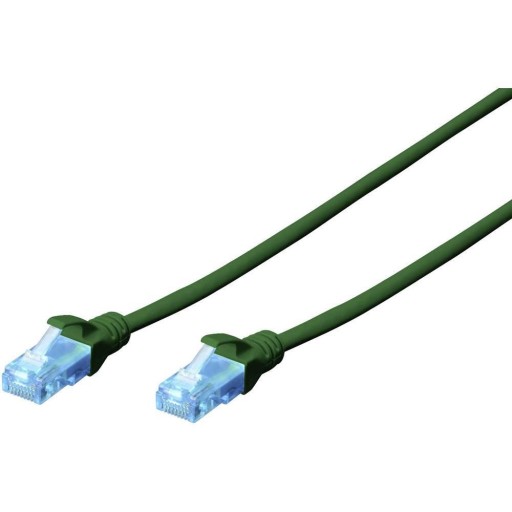 DIGITUS Patch kábel U/UTP kat.5e PVC 10m Zelená