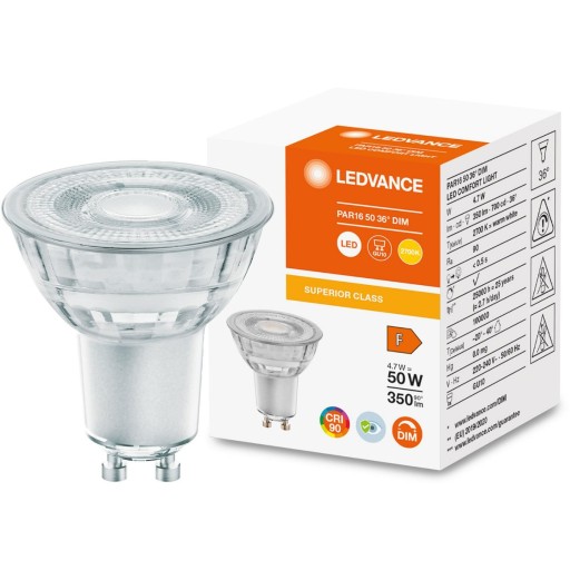 GU10 LED žiarovka 4,7W 50W 2700K CRI90 DIM LEDVANCE