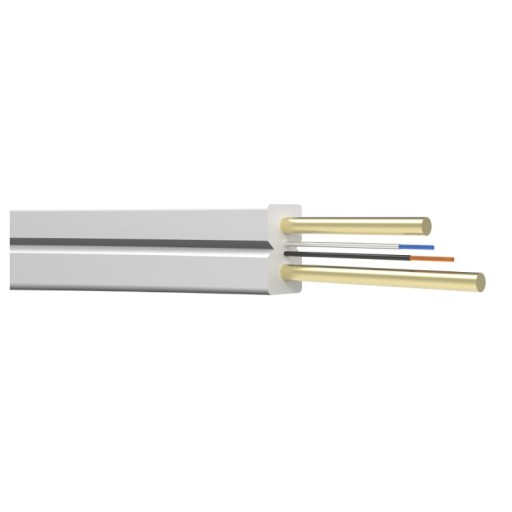 FTTH Dca jednomódový optický kábel 2J SM 9/125 G.657A1 LSZH plochý