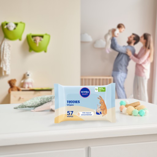 NIVEA BABY TODDIES Vlhčené obrúsky pre deti - jemné 57 ks.