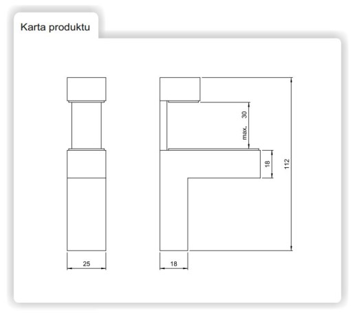 MONTÁŽ PODPORA DRŽIAK PRE SKLO A DOSKY - MP006 MAT CHROME AMIX