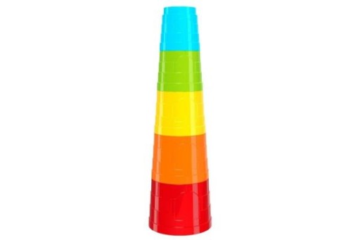 Náučné pyramídové vežové poháre na piesok pre deti