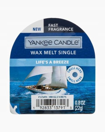 YANKEE CANDLE WAX LIFE'S A BREEZE 22g