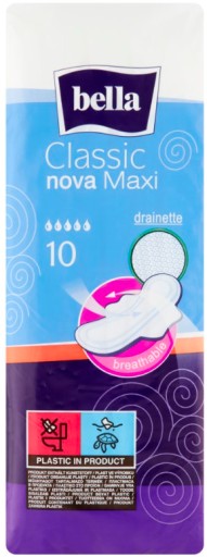 Klasické hygienické vložky BELLA CLASSIC NOVA MAXI 10 ks.
