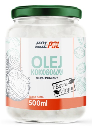NERAFINOVANÝ KOKOSOVÝ OLEJ 500ml Extra panenský