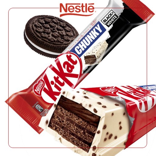 Vaflová tyčinka pokrytá bielym toppingom KitKat Chunky Black&White 42 g