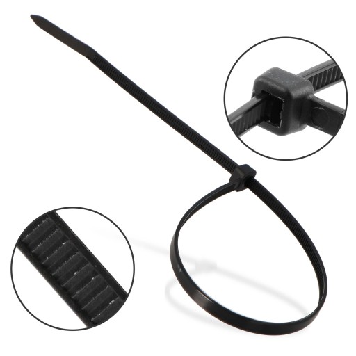 100x sťahovacie pásky Káblové pásky Zipsy 4,8 x 300 mm Silné UV sťahovacie pásky