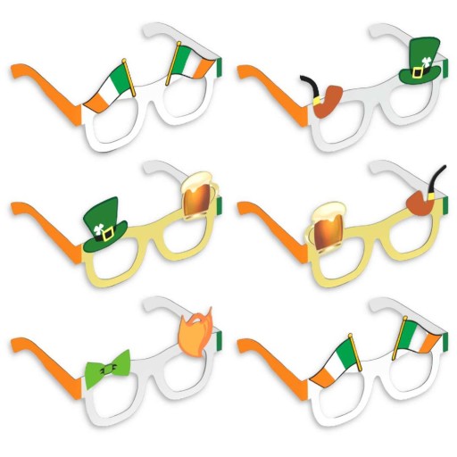 PAPIEROVÉ POHÁRE SAINT PATRICK Írsky sviatok FLAG BEER x6