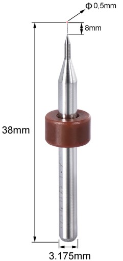 10 x MINI VRTAČKA 0,5mm CNC VIDEOMODELOVANIE