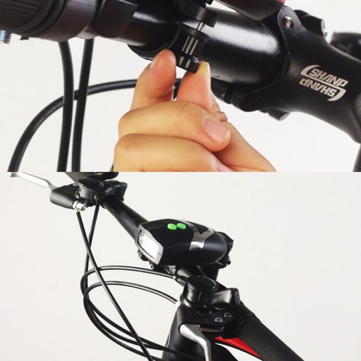 MULTIFUNKČNÁ CYKLISTICKÁ LAMPA NA RIADIDLÁ BICYKLA SO ZVONČKOM