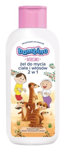 Bambino Detský umývací gél na telo a vlasy Surikaty 2v1 400ML