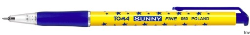 Blue Sunny Toma vysúvacie guľôčkové pero - 10 ks