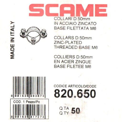 SCAME 820.650 SVORKA RÚRY 48-50