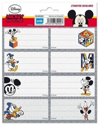 Nálepky Disney Mickey Mouse, 16 kusov na notebook