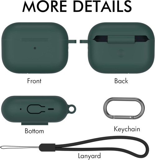 silikónové ochranné puzdro pre Airpods Pro 2 CASE s karabínou RESISTANT