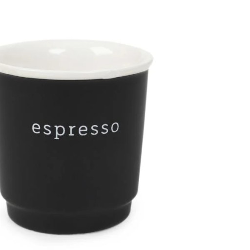 Porcelánový hrnček VAMOS na espresso, čierny, 0,1 l HOMLA