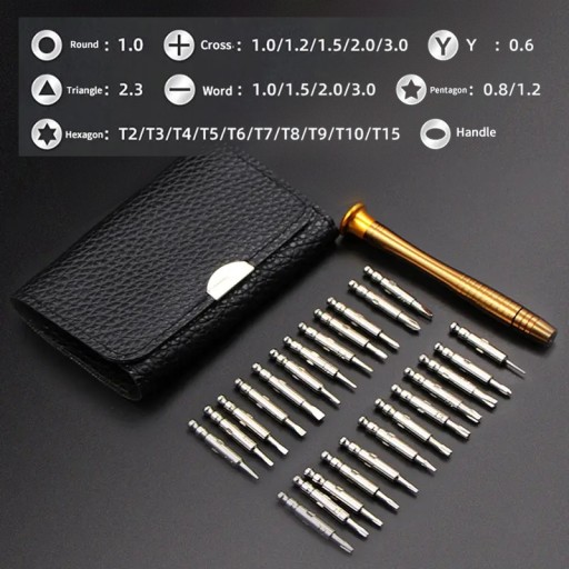 SADA PRESNÝCH SKRUTKOVAČOV MAGNETICKÉ SKRUTKOVAČE TORX KUFRE 25 v 1