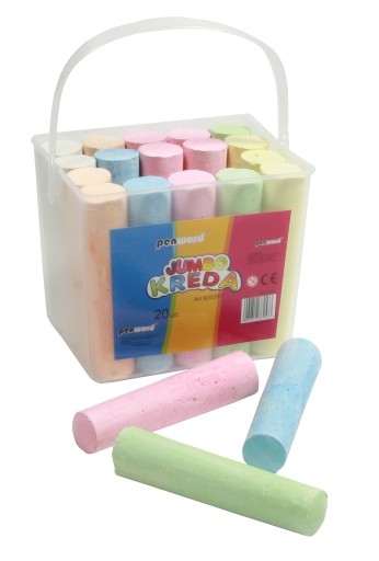 Jumbo chodníková krieda 20 ks Pre deti 3595