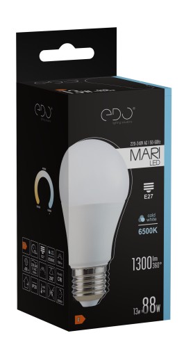 E27 LED žiarovka 13W 6500K studená 1300lm EDO