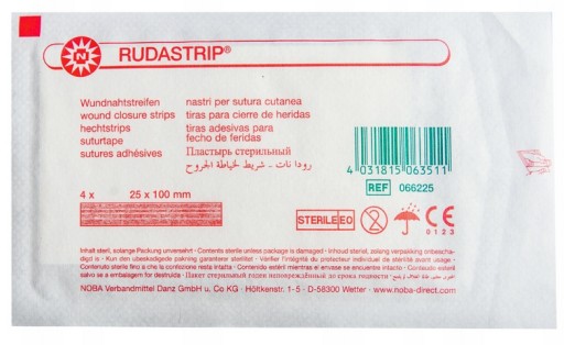 RUDASTRIP navinuté uzatváracie pásiky 25mm x 100mm 4 kusy pásikov