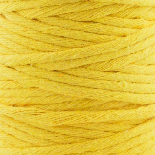 Macrame bavlnená šnúrka 5mm 50m žltá