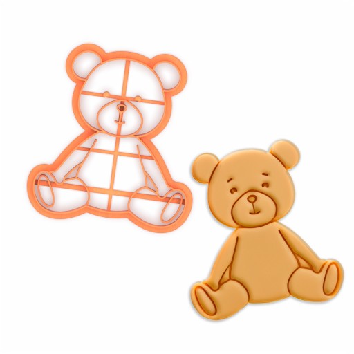 PREMIUM vykrajovačka BEAR TEDDY BAPTISM Plyšové bábätko