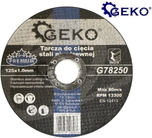 Nerezový rezací kotúč na kov 125/1mm GEKO rezacie kotúče na kov