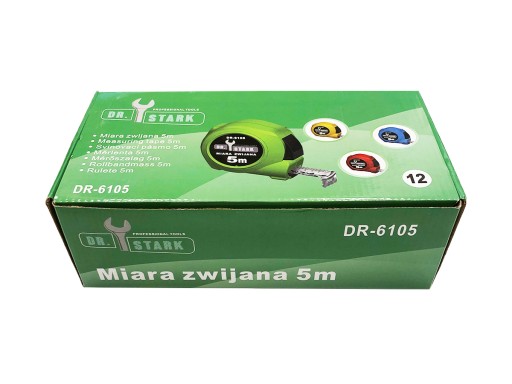5m zvinovací meter s tlačidlom DR lock. STARK