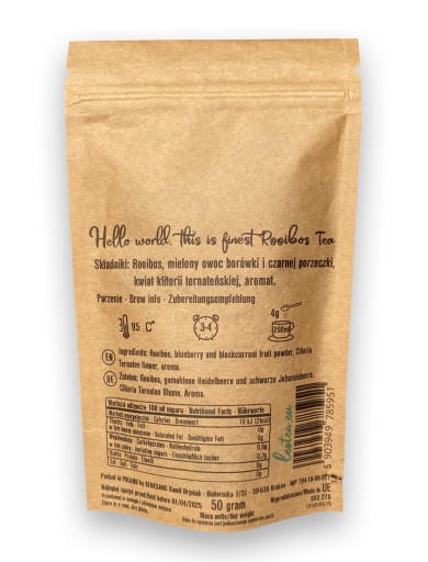 Bylinkový čaj Rooibos vanilka čučoriedkový ČAJ
