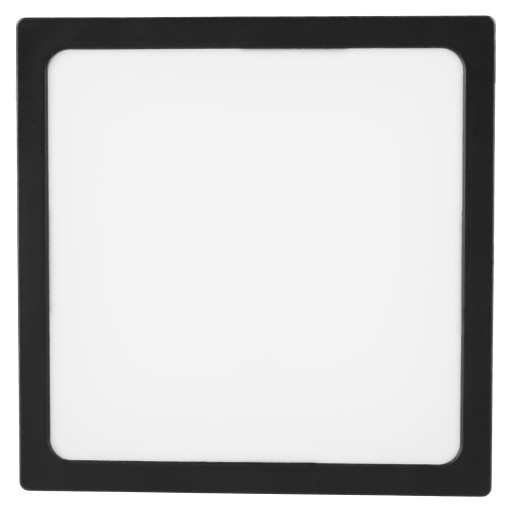 Štvorcový LED stropný panel na povrch, čierna 18W neblikajúca CCD lampa