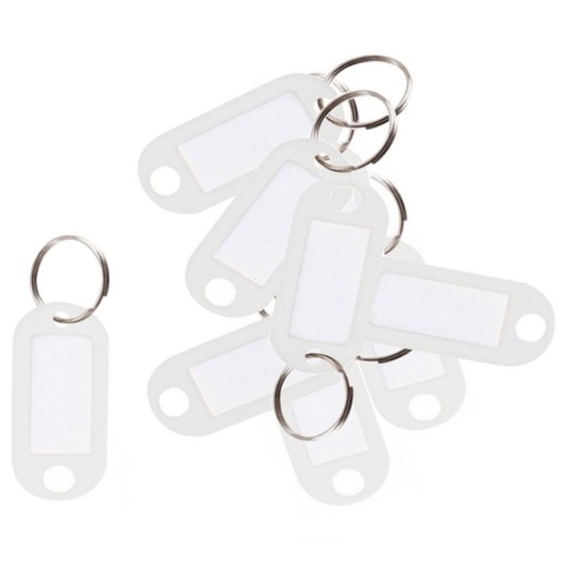 Identifikátory 009023 D.PRÍVESOK KĽÚČA RECT WHITE 10 ks