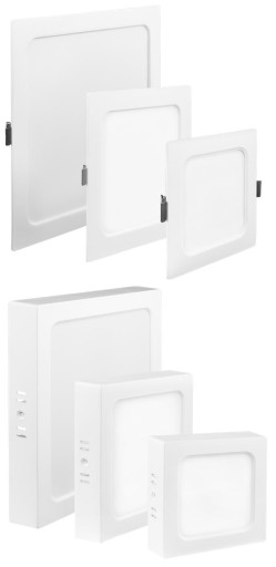 LED stropné svietidlo DONA štvorcové pt neutrálne 6W stropné LED svietidlo Plafon