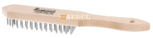 DREVENÁ DRÔTENÁ KEFA NA RUST TEGER, 3 RAD