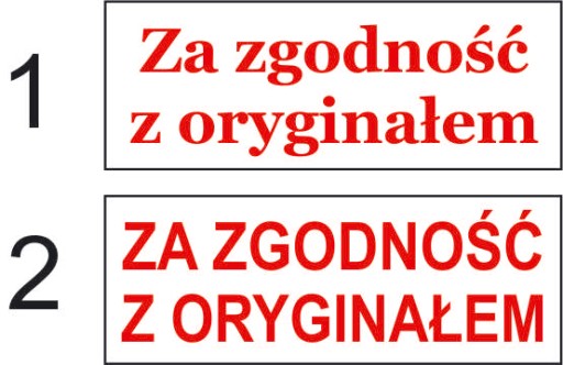 Pečiatka s nápisom Za zhodu s originálom