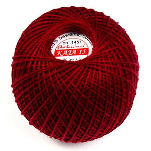Cordonka KAJA 15 bordová 1451 30g/200m ARIADNA