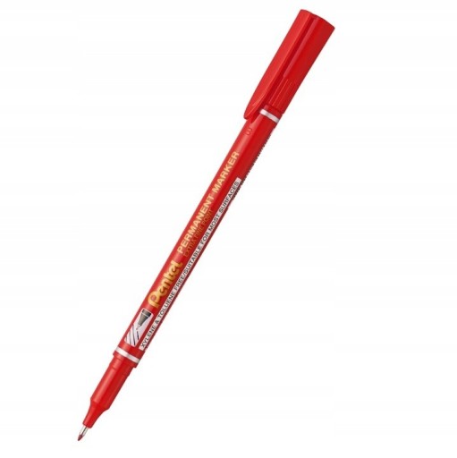 TENKÝ VODEODOLNÝ ZNAČOVAČ ČERVENÝ PENTEL 0,6 mm