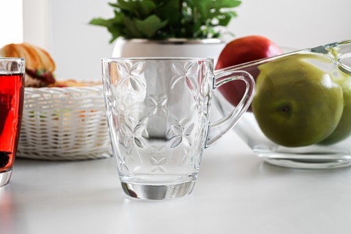 IRIS SKLENENÝ hrnček na kávu a čaj 300ml
