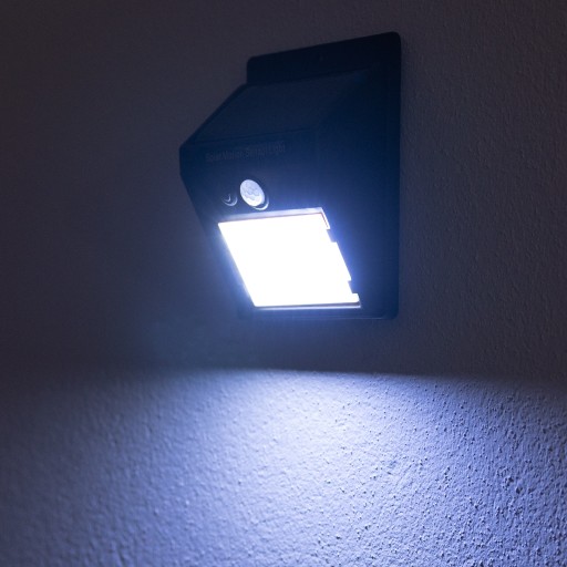 SOLAR LAMPA 20 LED ZÁHRADNÁ NÁSTENNÁ LAMPA SVETLO POHYBU A SÚMRAK SENZOR