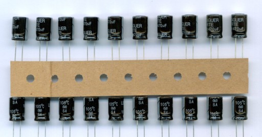 470uF 16V NÍZKY ESR 470 µF 16V (10 KS) ELEKTROLYTICKÝ KONDENZÁTOR