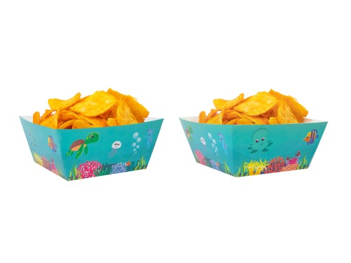Boxy na chipsy a sladkosti Podmorský svet 4 ks