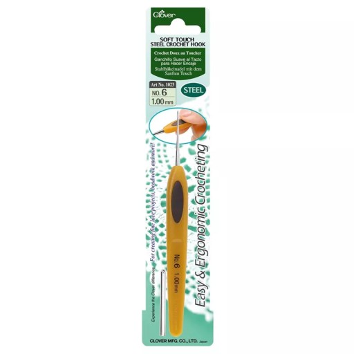 Háčik na háčkovanie ďatelina, ergonomická rukoväť, 1 mm Soft Touch