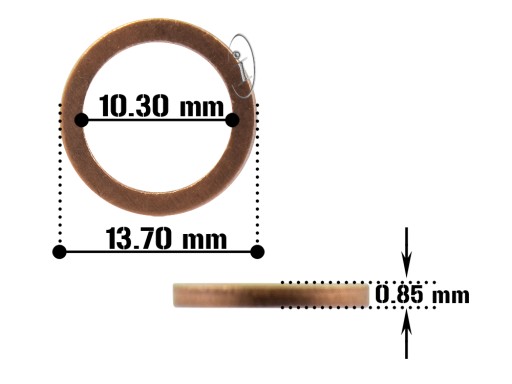 BRZDOVÉ POTRUBIE MEDENÁ PODLOŽKA 10mm / SKRUTKY NA VYPÚŠŤANIE OLEJA M10