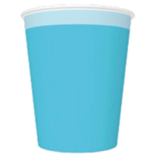 MODRÁ sada papierových pohárov 250 ml 8 ks