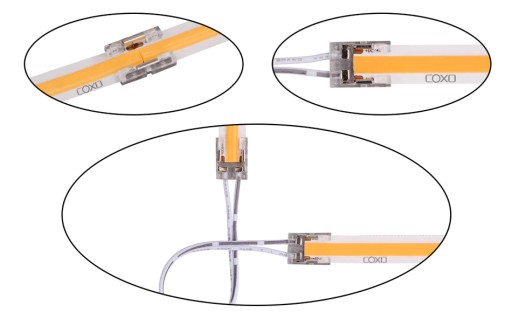 Konektor pre COB LED pásy IP20 8mm priamy konektor