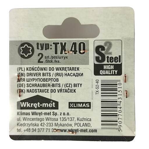 HROTY SKRUTKOVAČOV TORX-TX 40 BITOV