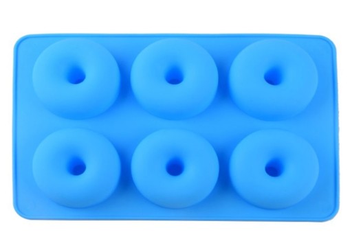 SILIKÓNOVÁ FORMA 6 DONUTOVÝCH PNEUMATÍK CUBBIN MOL NA DONUTY S OTVOROM NA DONUTY